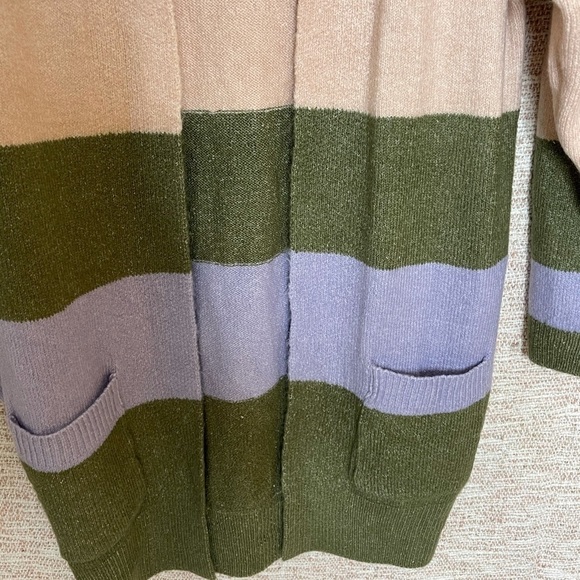 [Goldray] Chunky Knit DusterColor Block Cardigan NWT - Picture 5 of 9